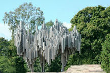 Iconic Metallic Pipes in Sibelius monument at Helsinki Iconic Metallic Pipes in Sibelius monument at Helsinki